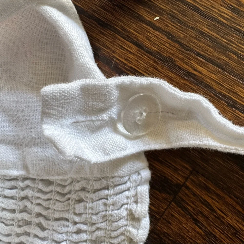 Reformation white linen cropped tank top - Picture 4 of 5